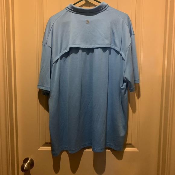 REEL LEGENDS, Light blue, polo style fishing/golf shirt, Mens 2X - Picture 2 of 3